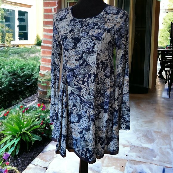 NWOT PPLA Clothing ( S ) Floral Print Fit & Flare Minidress with Bell Sleeves - Picture 6 of 8